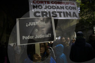 Thousands Of Activists Hold Vigil Outside The Home Of Cristina Kirchner's Daughter.