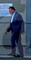 Arnold Schwarzenegger Leaves With Heavy Security After Appearance At Jimmy Kimmel Live In Los Angeles California - 11 Jun 2025


