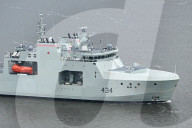 HMCS Frederick Rolette Arrives In Quebec Port