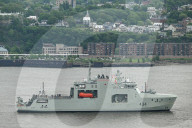 HMCS Frederick Rolette Arrives In Quebec Port