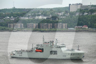HMCS Frederick Rolette Arrives In Quebec Port