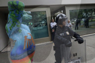 Pro-Palestine Activists Protest At Spanish, German, And French Embassies Against The Israeli Army's Interception Of The Madleen Flotilla