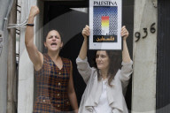 Pro-Palestine Activists Protest At Spanish, German, And French Embassies Against The Israeli Army's Interception Of The Madleen Flotilla