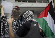 Pro-Palestine Activists Protest At Spanish, German, And French Embassies Against The Israeli Army's Interception Of The Madleen Flotilla