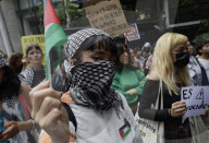 Pro-Palestine Activists Protest At Spanish, German, And French Embassies Against The Israeli Army's Interception Of The Madleen Flotilla