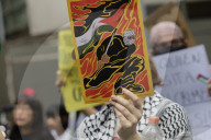 Pro-Palestine Activists Protest At Spanish, German, And French Embassies Against The Israeli Army's Interception Of The Madleen Flotilla