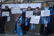 Demonstration In Defense Of Retirees, The Garrahan Pediatric Hospital, And INTA.
