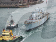 HMS Bristol scrapped, Portsmouth, UK.
