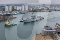 HMS Bristol scrapped, Portsmouth, UK.