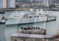 HMS Bristol scrapped, Portsmouth, UK.