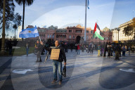 Demonstration In Defense Of Retirees, The Garrahan Pediatric Hospital, And INTA.
