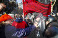 Demonstration In Defense Of Retirees, The Garrahan Pediatric Hospital, And INTA.