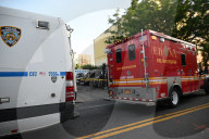 Multiple Vehicles Were Set On Fire In An Arson Attack In A Parking Lot With NYPD Vehicles On Myrtle Avenue And DeKalb Avenue