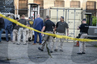 Multiple Vehicles Were Set On Fire In An Arson Attack In A Parking Lot With NYPD Vehicles On Myrtle Avenue And DeKalb Avenue