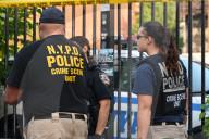 Multiple Vehicles Were Set On Fire In An Arson Attack In A Parking Lot With NYPD Vehicles On Myrtle Avenue And DeKalb Avenue