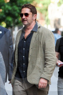 Gerard Butler In Laid-Back Urban Cool In Effortless Street Style - 12 Jun 2025