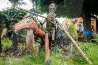 Folk Wood Art In Polish Countryside