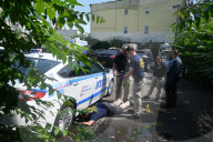 Multiple Vehicles Were Set On Fire In An Arson Attack In A Parking Lot With NYPD Vehicles On Myrtle Avenue And DeKalb Avenue