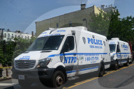 Multiple Vehicles Were Set On Fire In An Arson Attack In A Parking Lot With NYPD Vehicles On Myrtle Avenue And DeKalb Avenue