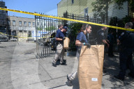 Multiple Vehicles Were Set On Fire In An Arson Attack In A Parking Lot With NYPD Vehicles On Myrtle Avenue And DeKalb Avenue