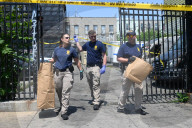 Multiple Vehicles Were Set On Fire In An Arson Attack In A Parking Lot With NYPD Vehicles On Myrtle Avenue And DeKalb Avenue