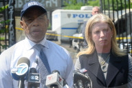 Multiple Vehicles Were Set On Fire In An Arson Attack In A Parking Lot With NYPD Vehicles On Myrtle Avenue And DeKalb Avenue