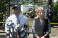 Multiple Vehicles Were Set On Fire In An Arson Attack In A Parking Lot With NYPD Vehicles On Myrtle Avenue And DeKalb Avenue