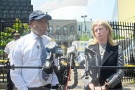 Multiple Vehicles Were Set On Fire In An Arson Attack In A Parking Lot With NYPD Vehicles On Myrtle Avenue And DeKalb Avenue