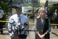 Multiple Vehicles Were Set On Fire In An Arson Attack In A Parking Lot With NYPD Vehicles On Myrtle Avenue And DeKalb Avenue