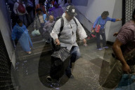 Rain Causes Flooding At The Zócalo Metro Station In Mexico City