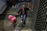 Rain Causes Flooding At The Zócalo Metro Station In Mexico City