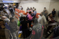 Rain Causes Flooding At The Zócalo Metro Station In Mexico City