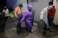 Rain Causes Flooding At The Zócalo Metro Station In Mexico City