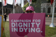 Assisted Dying Bill Protests in London, UK.