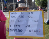 Assisted Dying Bill Protests in London, UK.