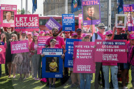 Assisted Dying Bill Protests in London, UK.