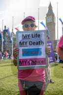 Assisted Dying Bill Protests in London, UK.