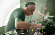 Phil Hartnoll  (Orbital) DJ set Satellite of Love with visuals by Professor Jeff Forshaw, Dunkertons Organic Cider house