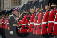 King Charles presents new colours to the Coldstream Guards