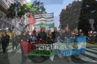 Argentine Protest Against Israeli Violence In Palestine.