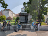 People Rest At Memorial For Victims Of Fascism