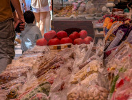 Packaged Nuts And Sweets For Sale At Market
