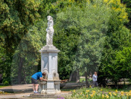 Cooling Off At The Fountain
