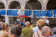 Protest Against The Wedding Of Jeff Bezoz 