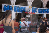 Protest Against The Wedding Of Jeff Bezoz 