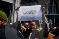 Anti Israel protest in Kashmir
