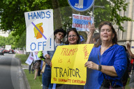 Protest against US President Trump in Brussels