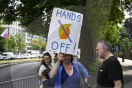 Protest against US President Trump in Brussels