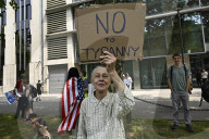 Protest against US President Trump in Brussels