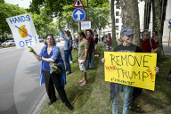 Protest against US President Trump in Brussels
